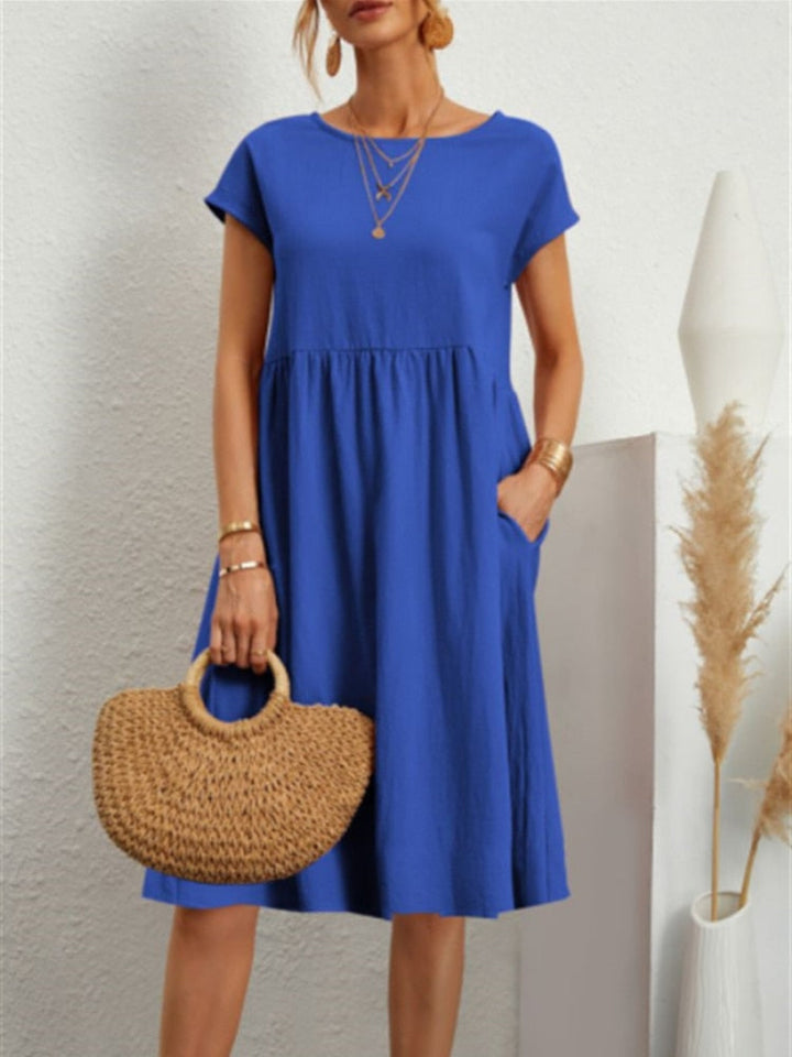 Levoire | Robe Mi-Longue À La Mode Pour Femmes Bleu