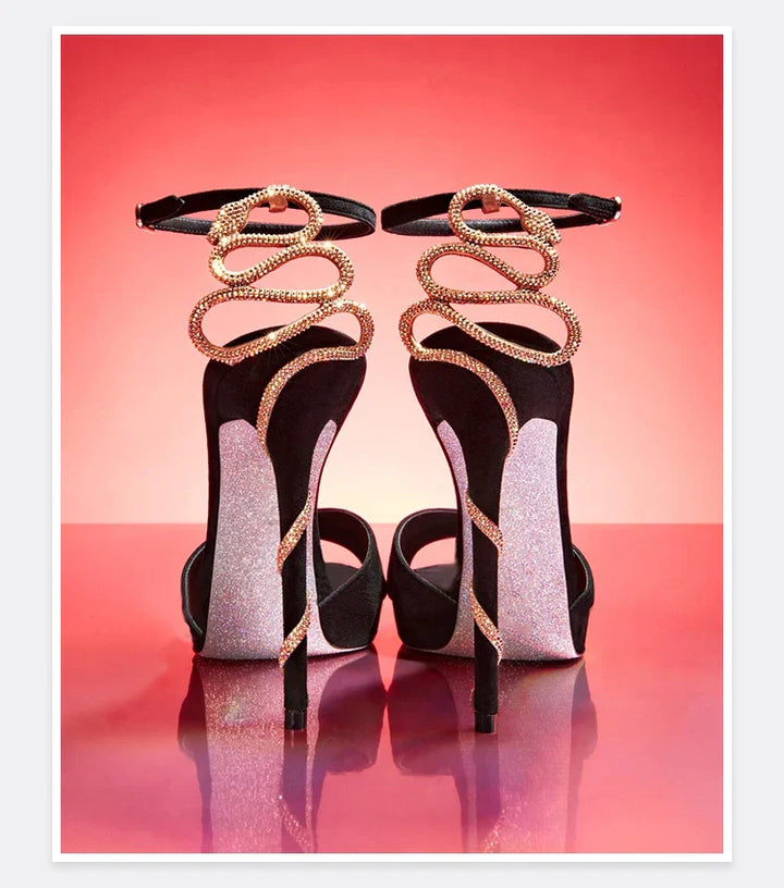 Levoire | Serpentine Talons Stiletto Noirs