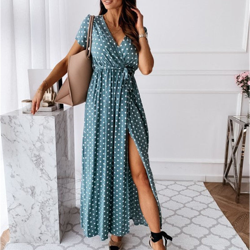 Levoire | Robe Avec Fente Et Décolleté En V