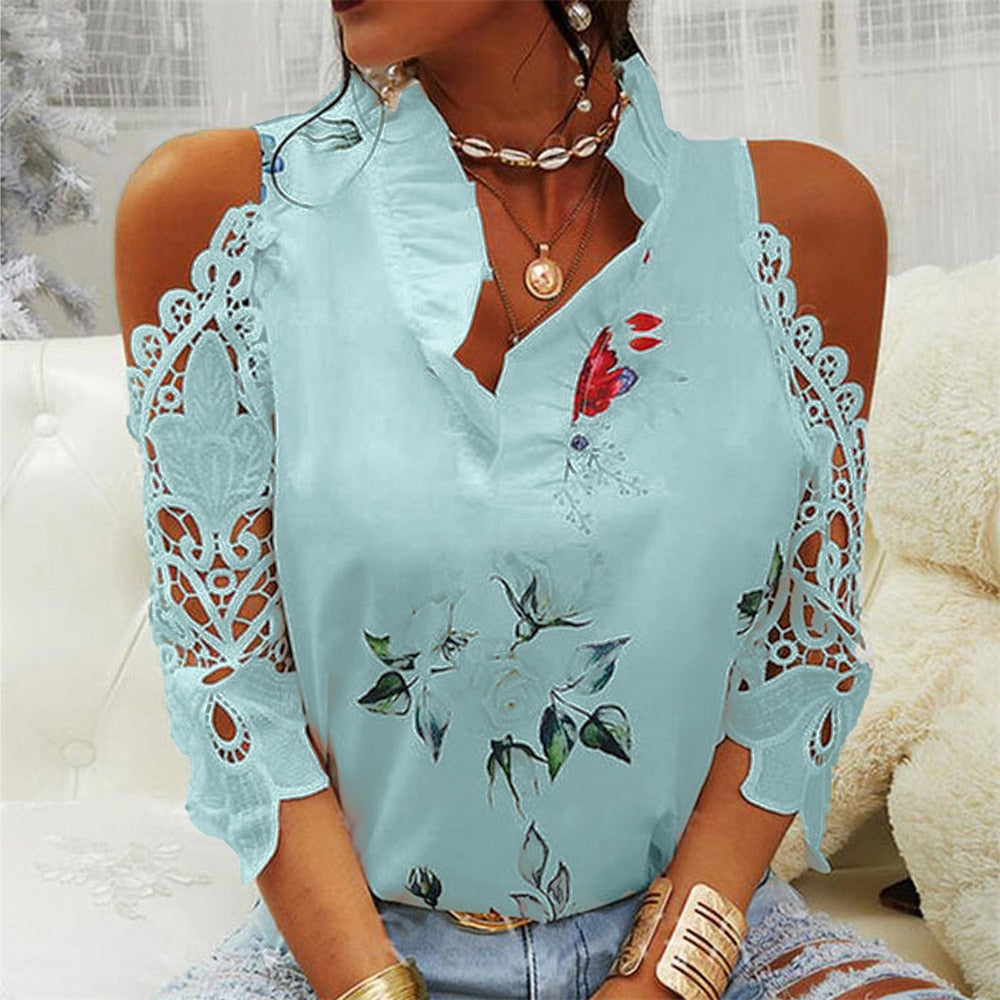 Levoire | Blouse Confort Et Élégance Pour Femmes Bleu S