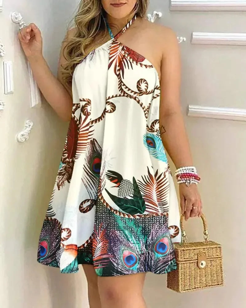 Levoire | Robe Femme Avec Impression Dos Nu