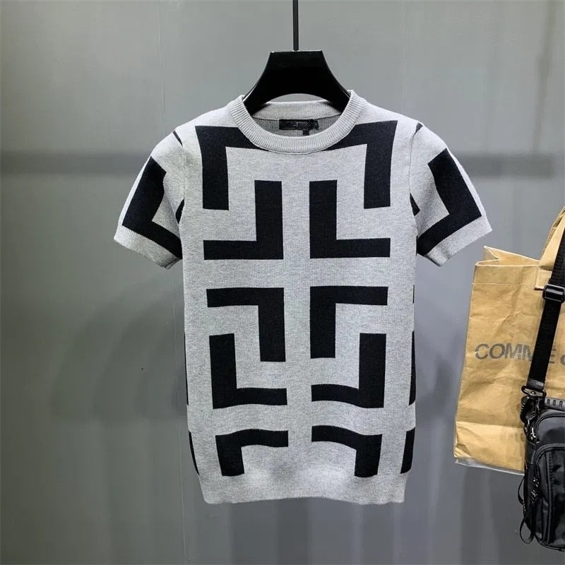 Levoire | Design Unique T-Shirt Noir avec gris