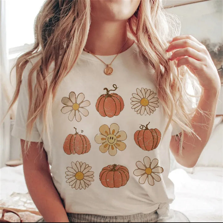 Levoire | Automne Halloween T-Shirt Blanc2