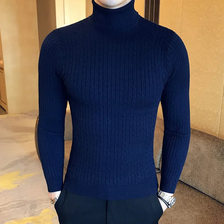 Levoire | Pull Classique Pour Homme À Motif Torsadé Pour Chaque Saison Bleu foncé