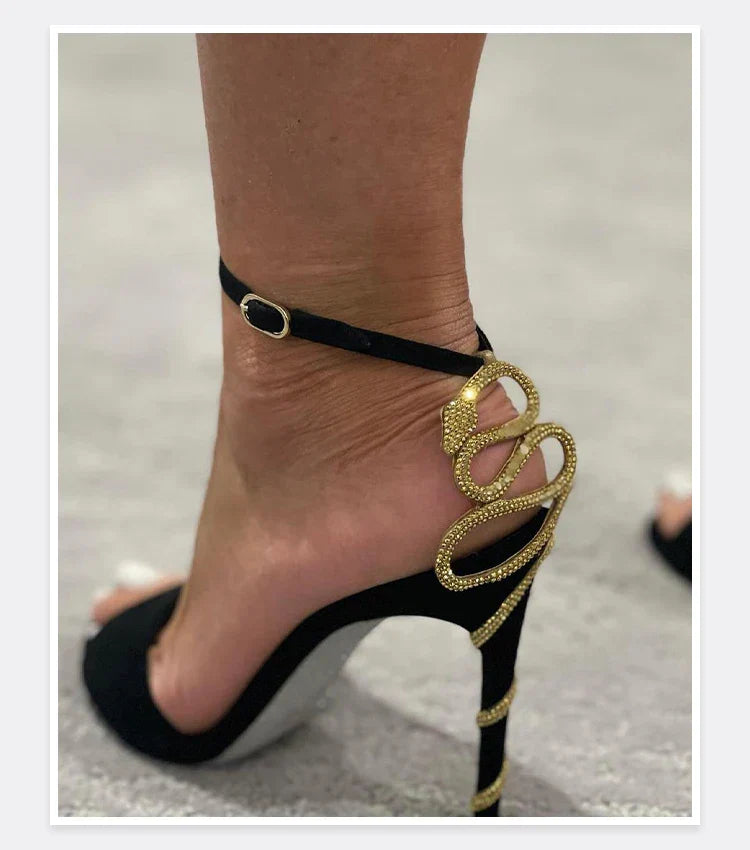 Levoire | Serpentine Talons Stiletto Noirs