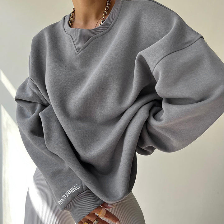 Levoire | Sweat-shirt long à col rond surdimensionné