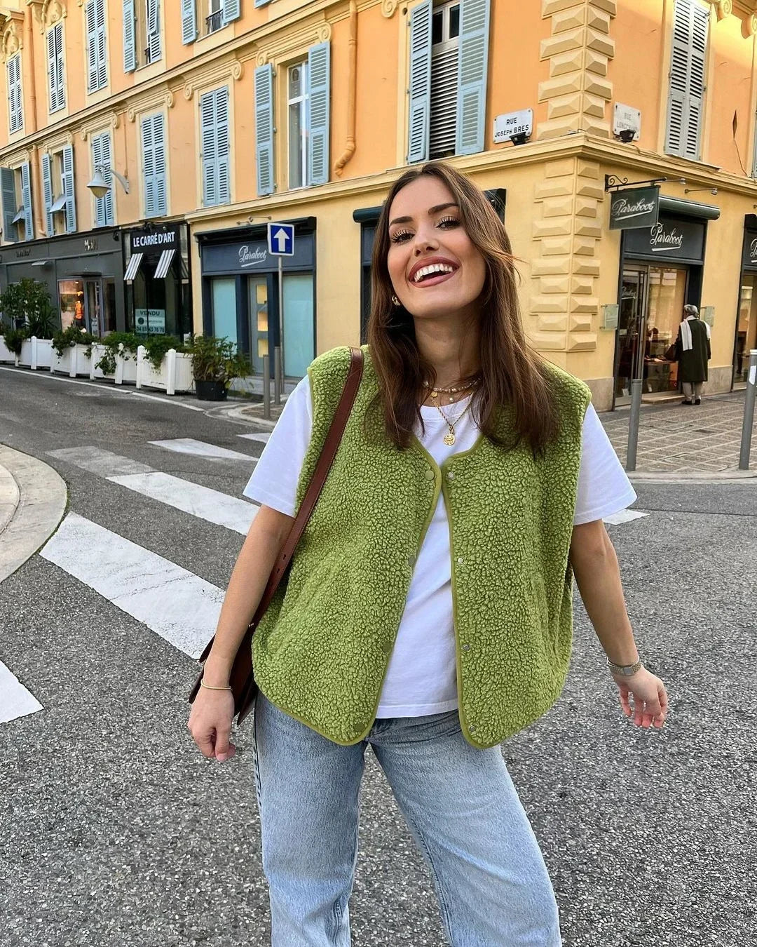 Levoire | Gilet Chaud, Doux À Encolure En V Pour L'Automne Et Le Printemps Vert