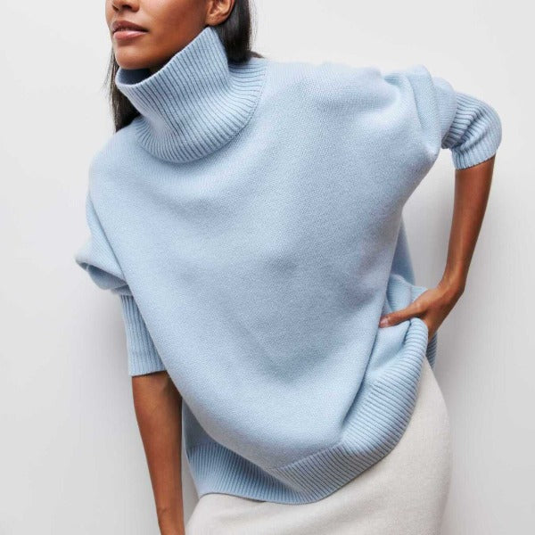 Levoire | Pull À Col Haut Pour Femmes Bleu