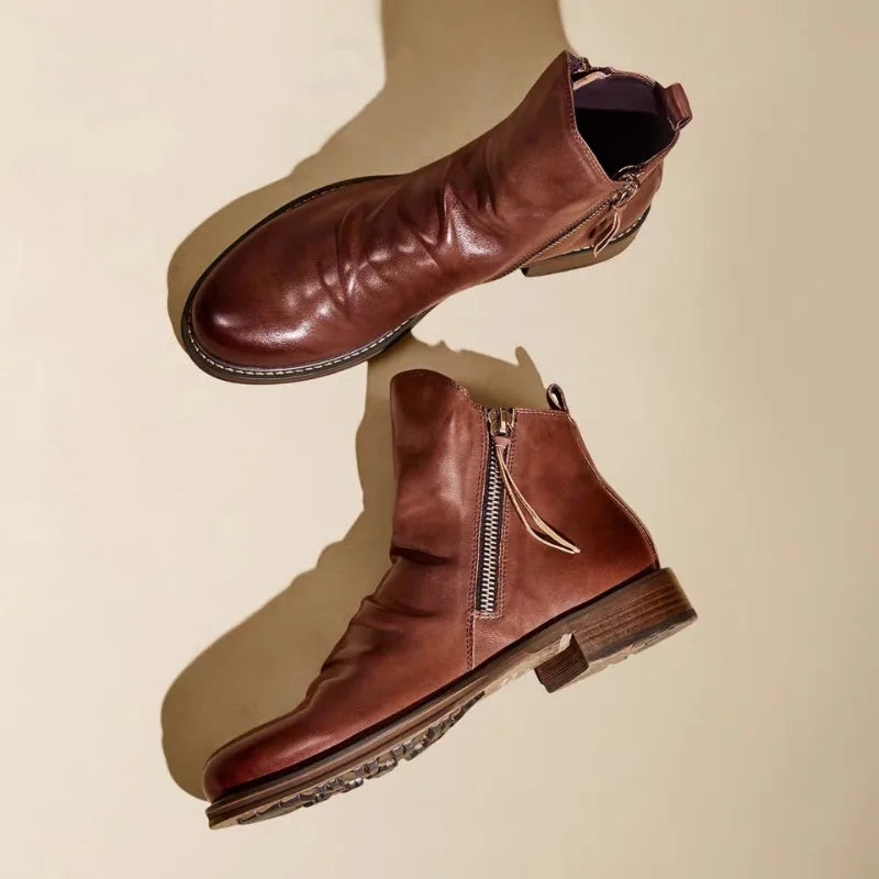 Levoire | Bottes En Cuir Lisse Pour Les Jours Froids