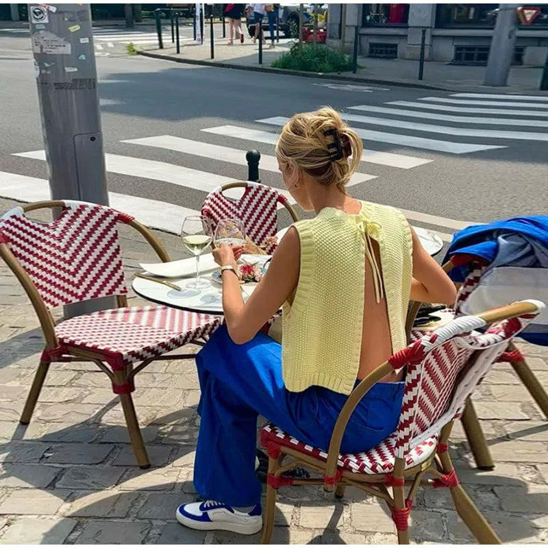 Levoire | Top Tricoté Sans Dos Avec Lacets