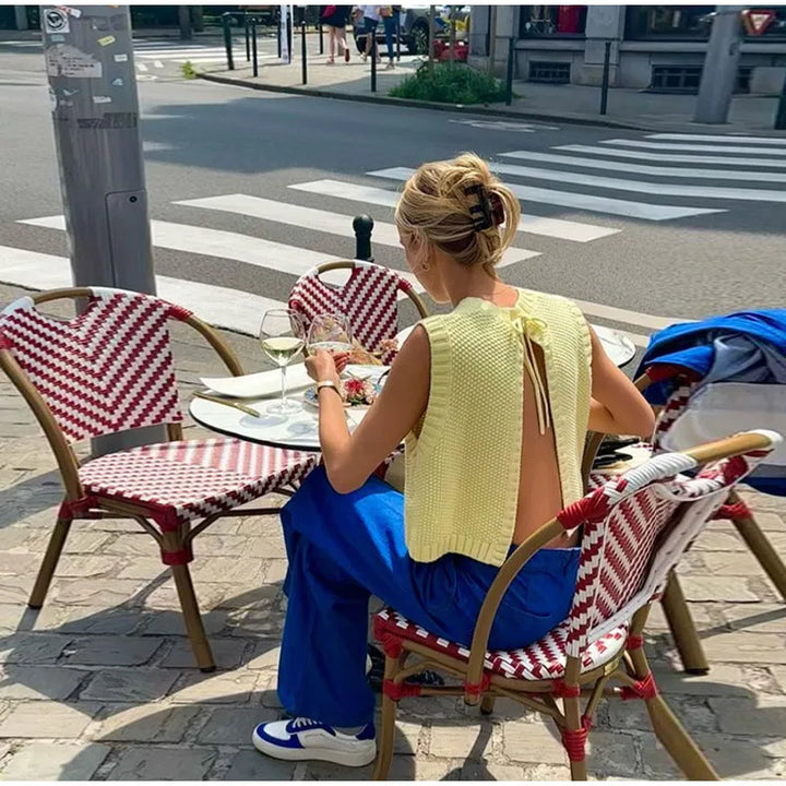 Levoire | Top Tricoté Sans Dos Avec Lacets