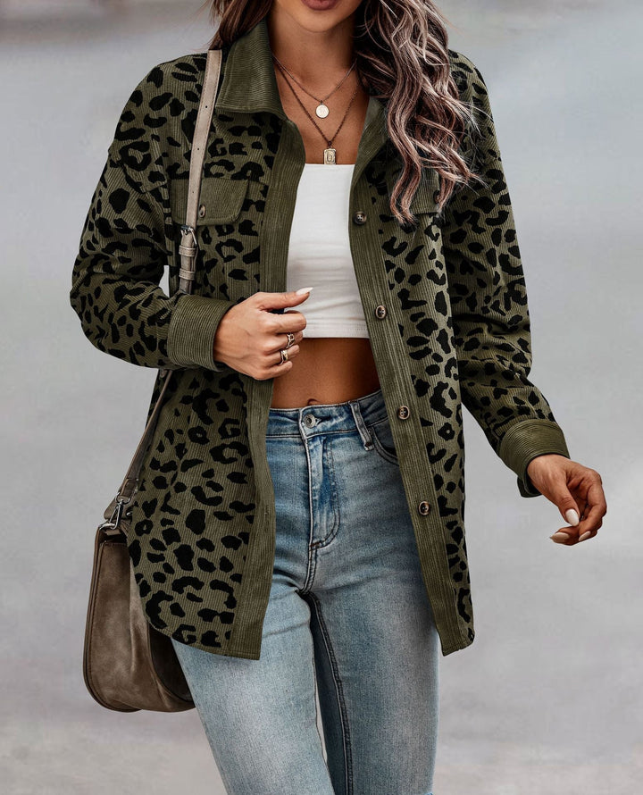Levoire | Manteau Confortable Grande Taille Avec Imprimé Léopard