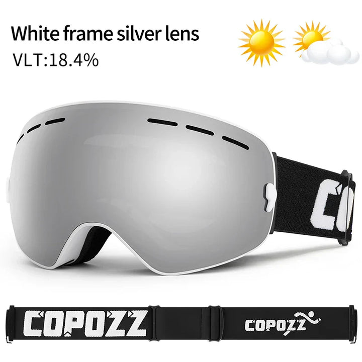 Levoire | De Ski Unisexe Uv400 Anti-Buée Blanc Argent2