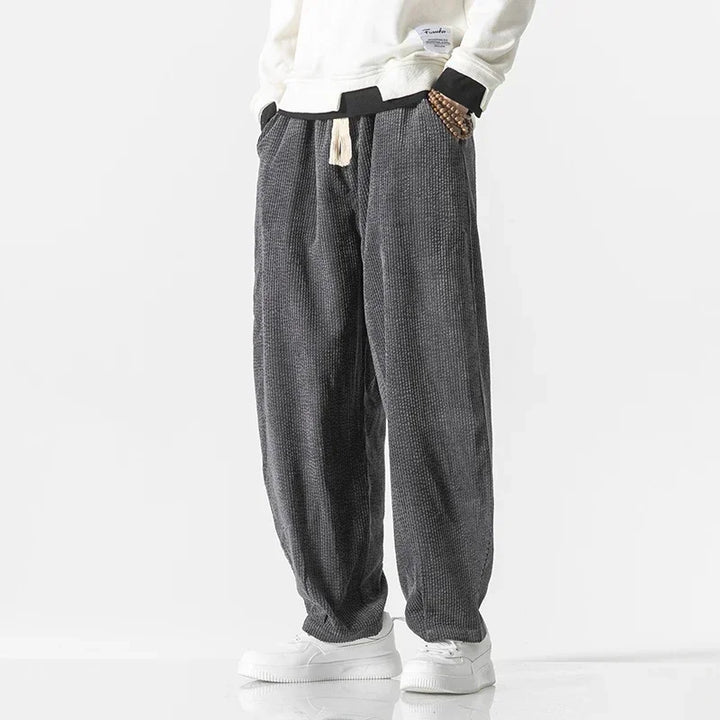 Levoire | Pantalon large en velours côtelé Gris