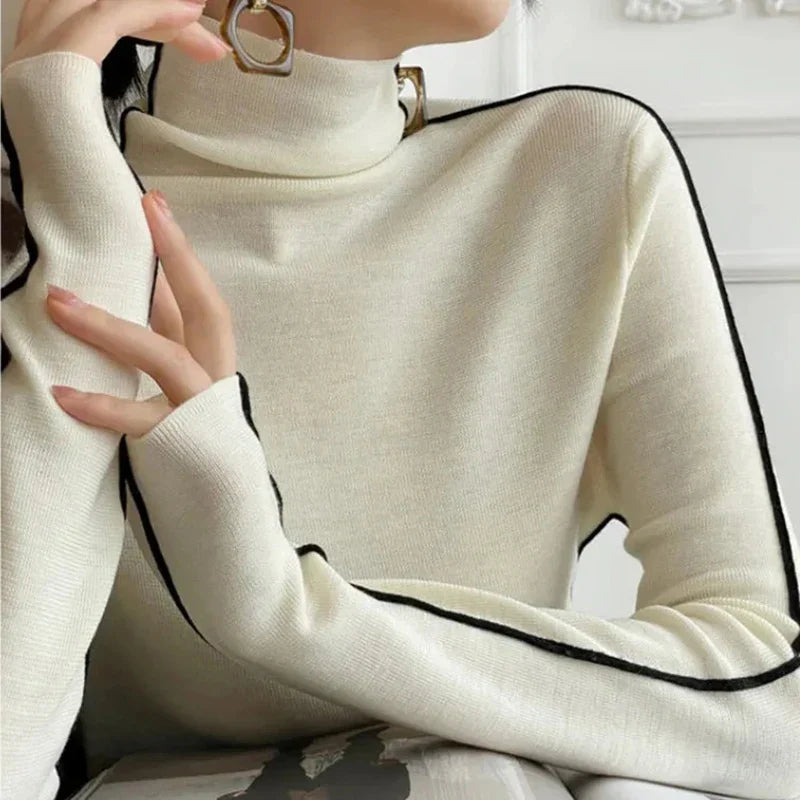 Levoire | Chemise à col haut en matériau doux Blanc