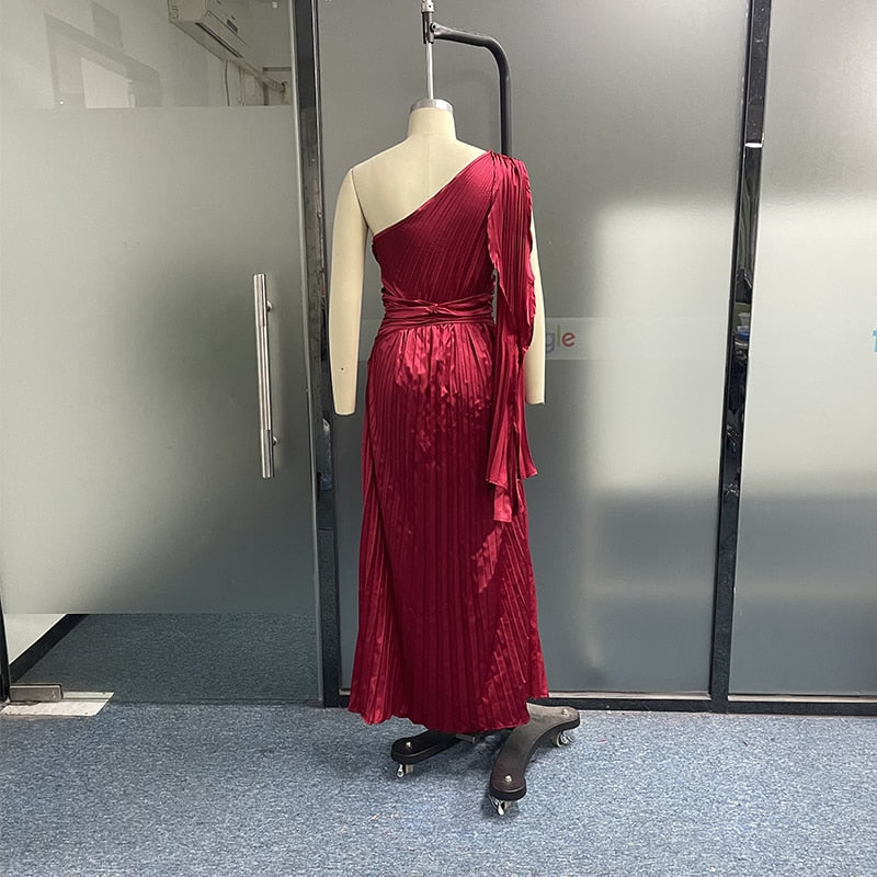 Levoire | Satinpuddings Plissé Lyskostakk Robes Longues