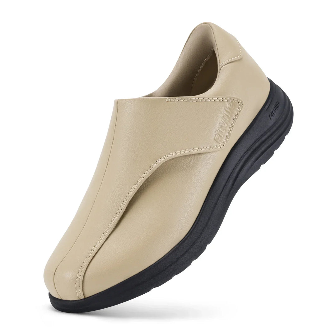 Levoire | Chaussures En Cuir À Large Ouverture De blanc