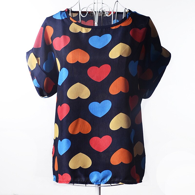 Levoire | Klara T-Shirt En Coton Pour Femmes - Un T-Shirt D'Été Et Joyeux Cœurs colorés