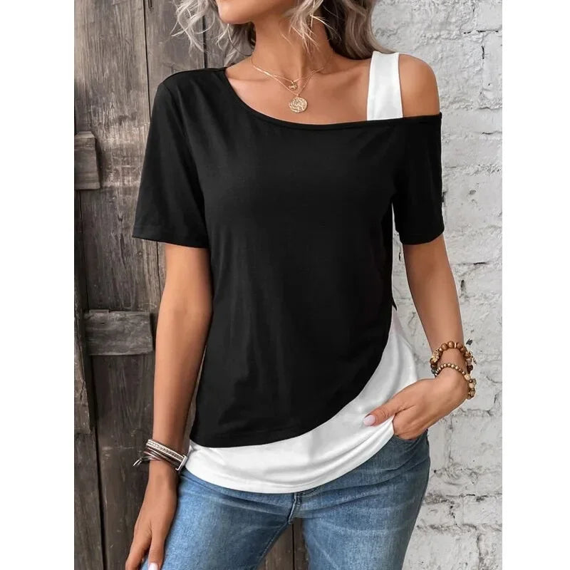 Levoire | Chemise Élégante Bicolore Blanc