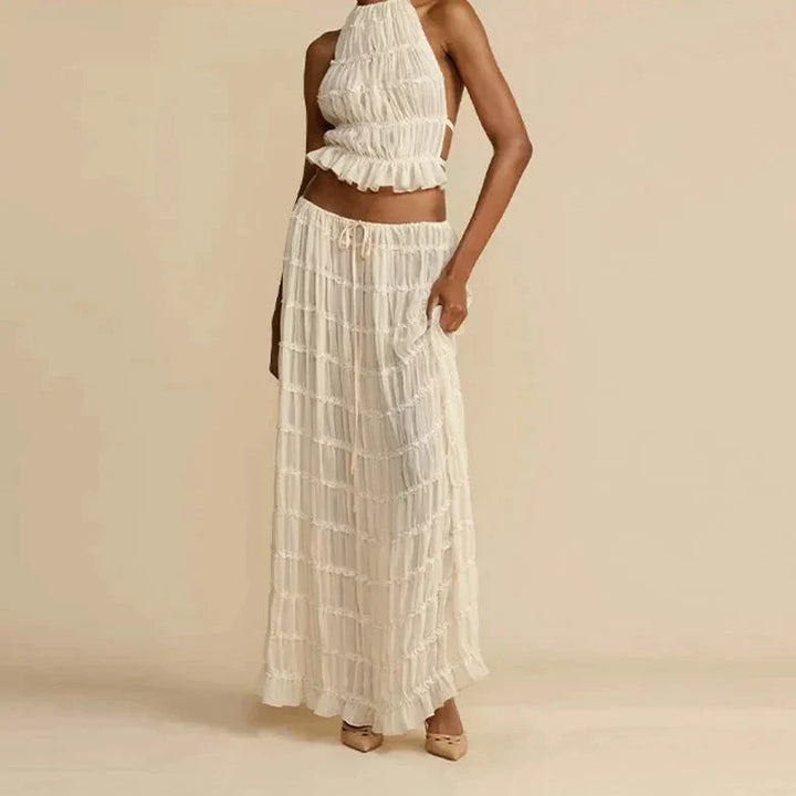 Levoire | Ensemble Élégant De Top Dos Nu Et De Jupes Maxi