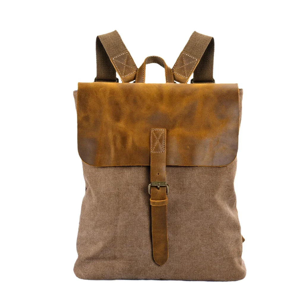 Levoire | Sac Bandoulière Élégant En Toile, Convertible Café