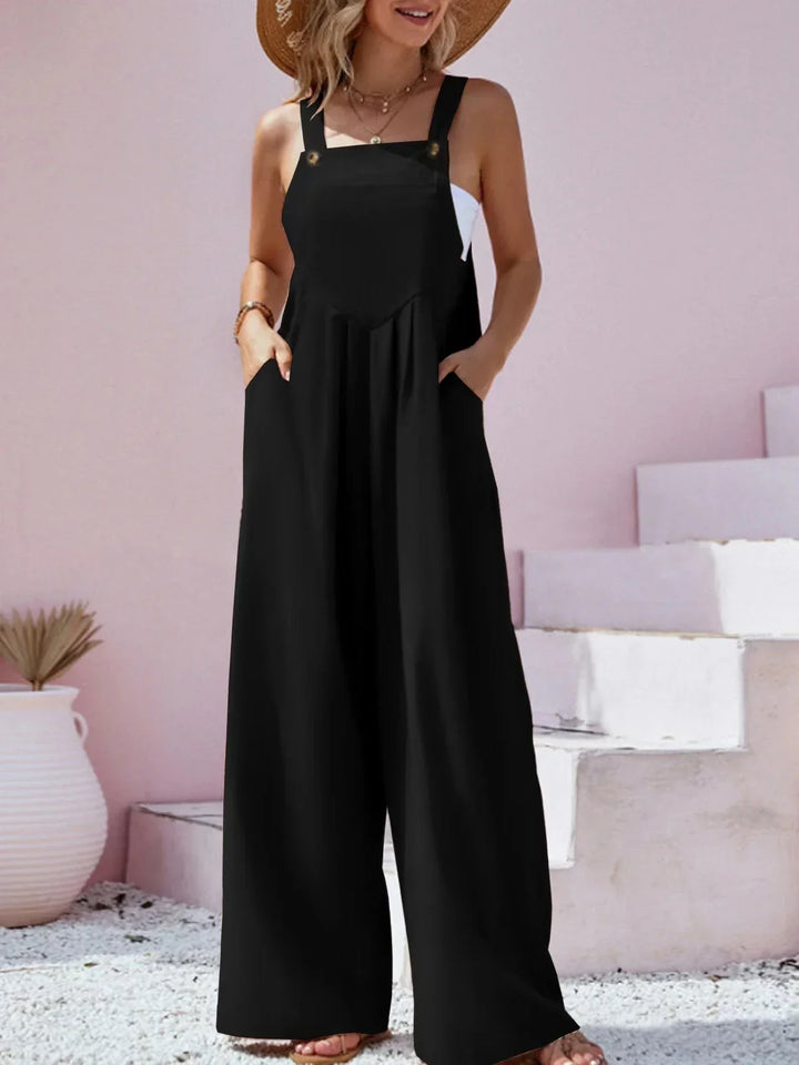 Levoire | Combinaison Avec Jambes Larges Style Noir