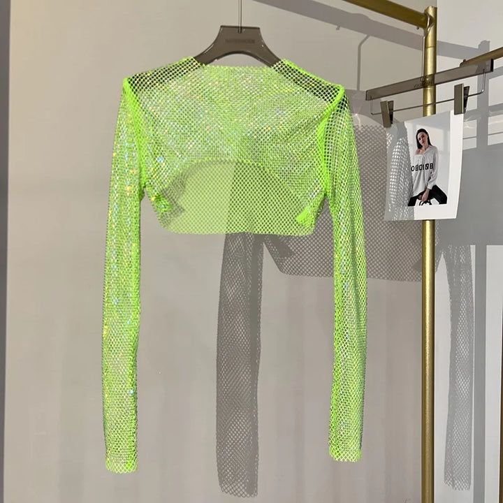 Levoire | Diamond Manches Longues Meshtop Vert Taille unique