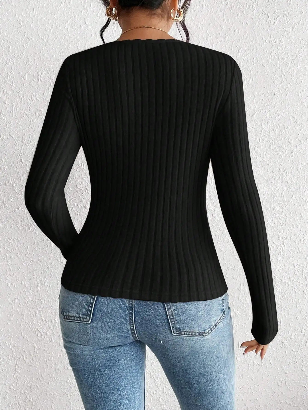 Levoire | Pull Élégant Avec Col Carré Et Manches Longues