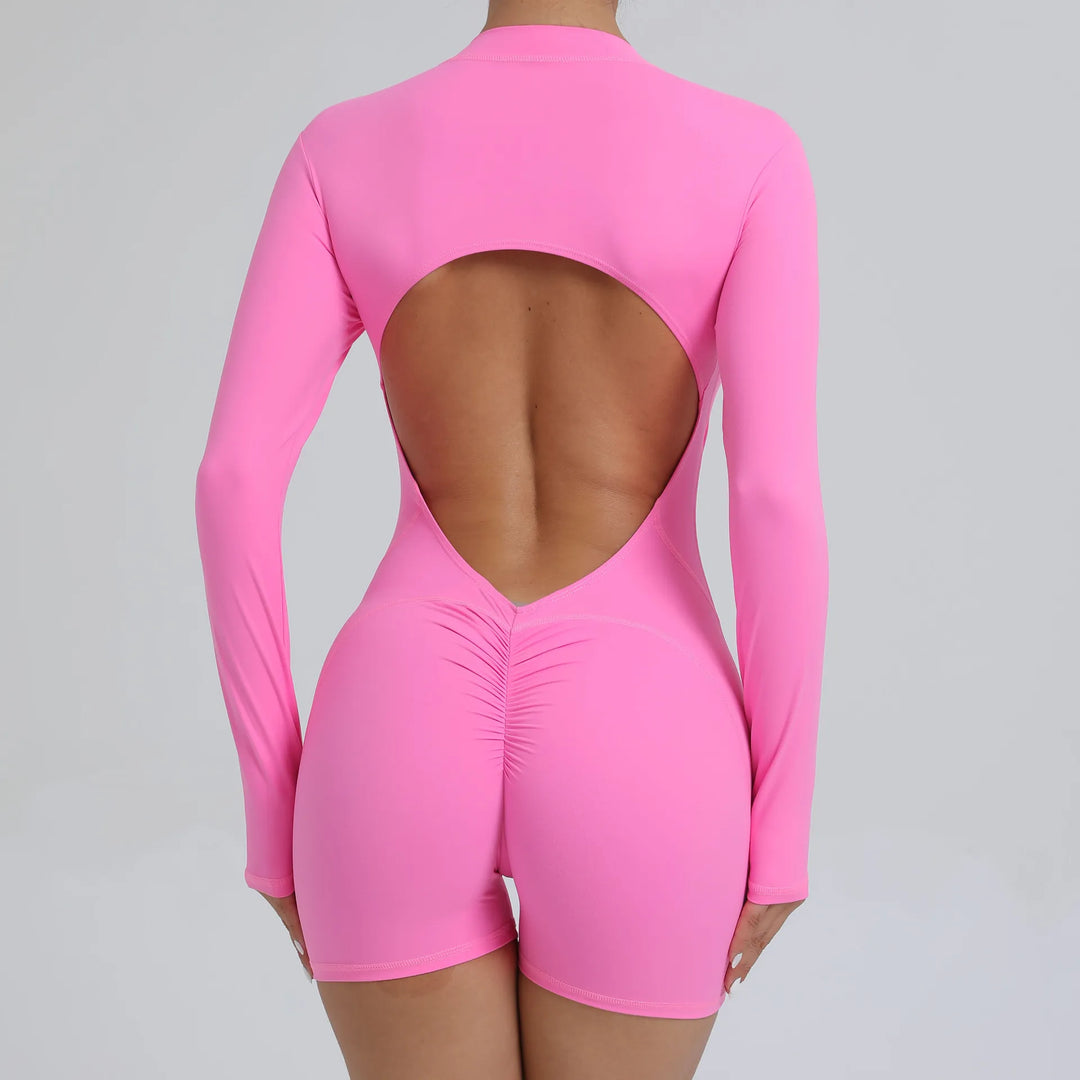 Levoire | Combinaison De Yoga Avec Décolleté Dans Le Dos Rosa