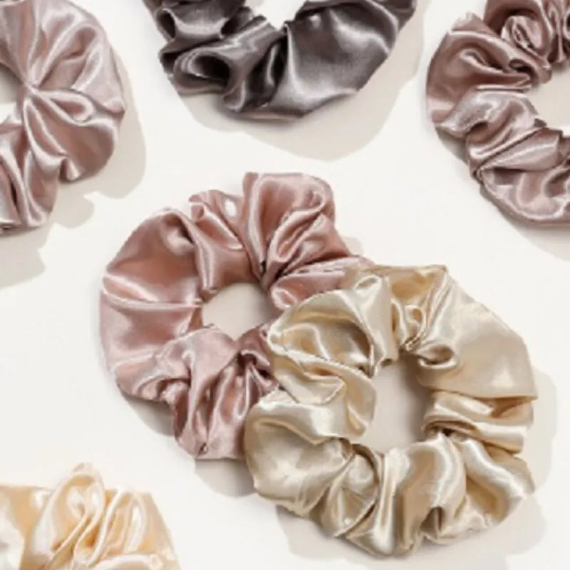 Levoire | Set Satin-Haargummis Elegante Stoff-Haarbänder