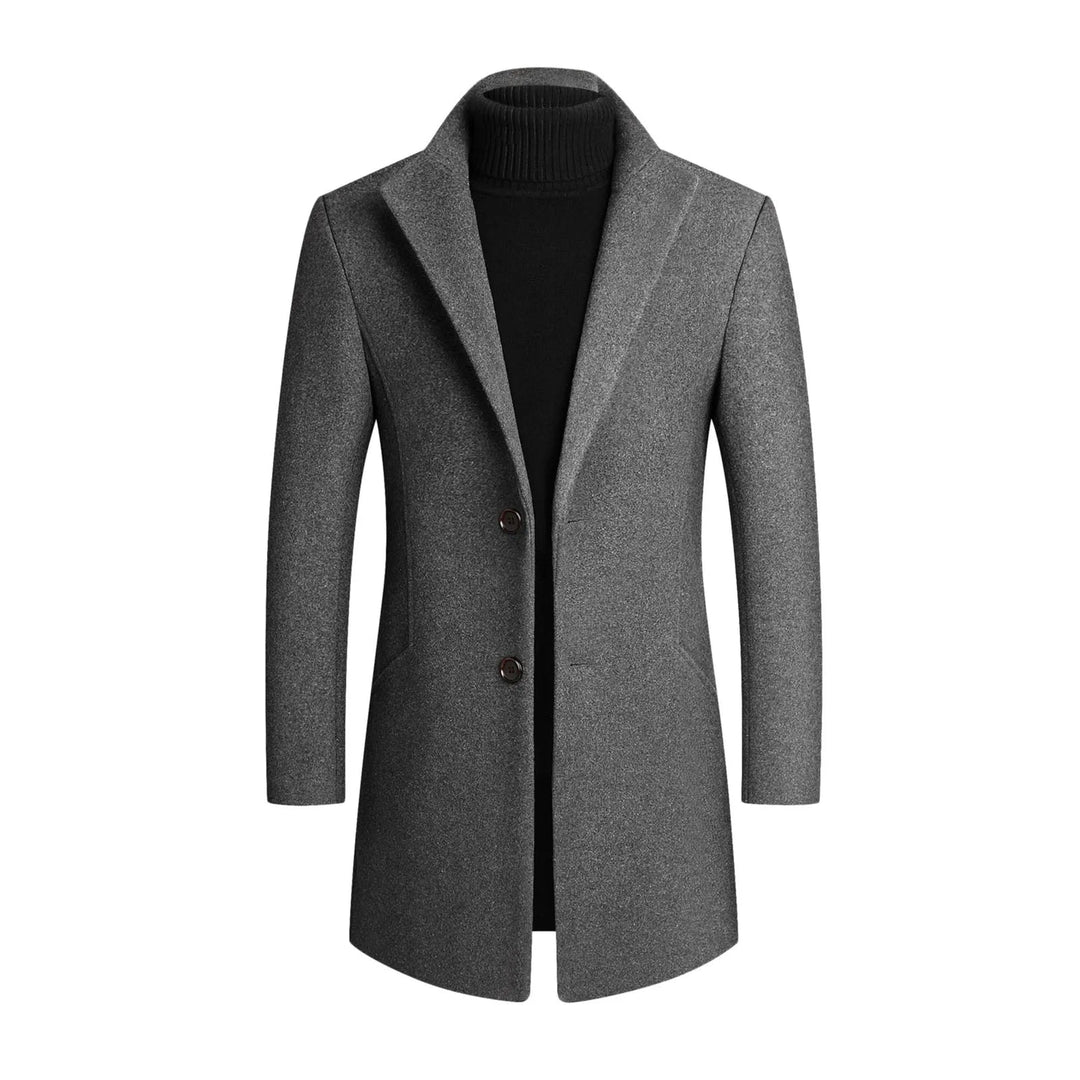 Levoire | Manteau Trench À Manches Longues Avec Bouton Gris