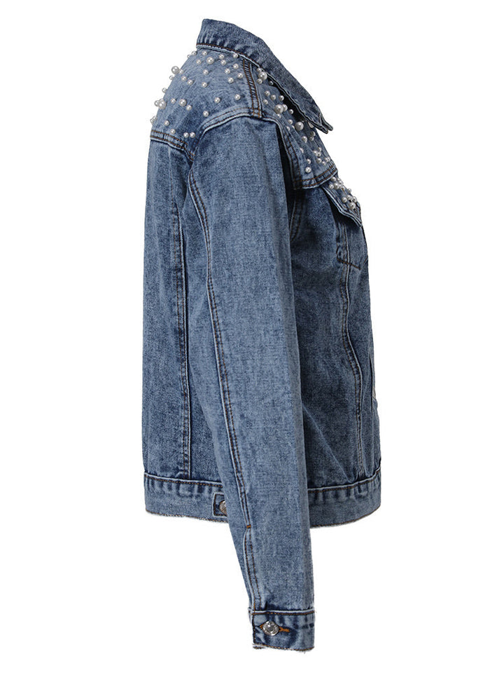 Levoire | Veste En Jean Décontractée Avec Perles