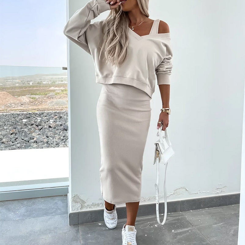 Levoire | Ensemble Chaud Élégant Pour Femme Beige