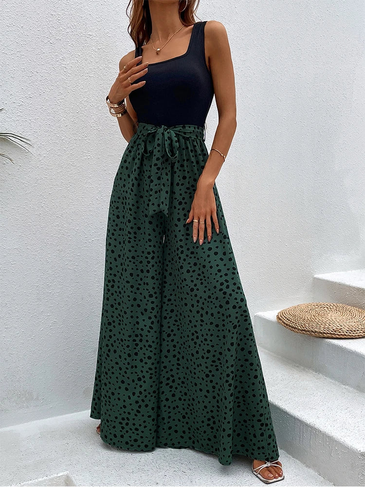 Levoire | Délicieuse Combinaison Débardeur Avec Ceinture Vert