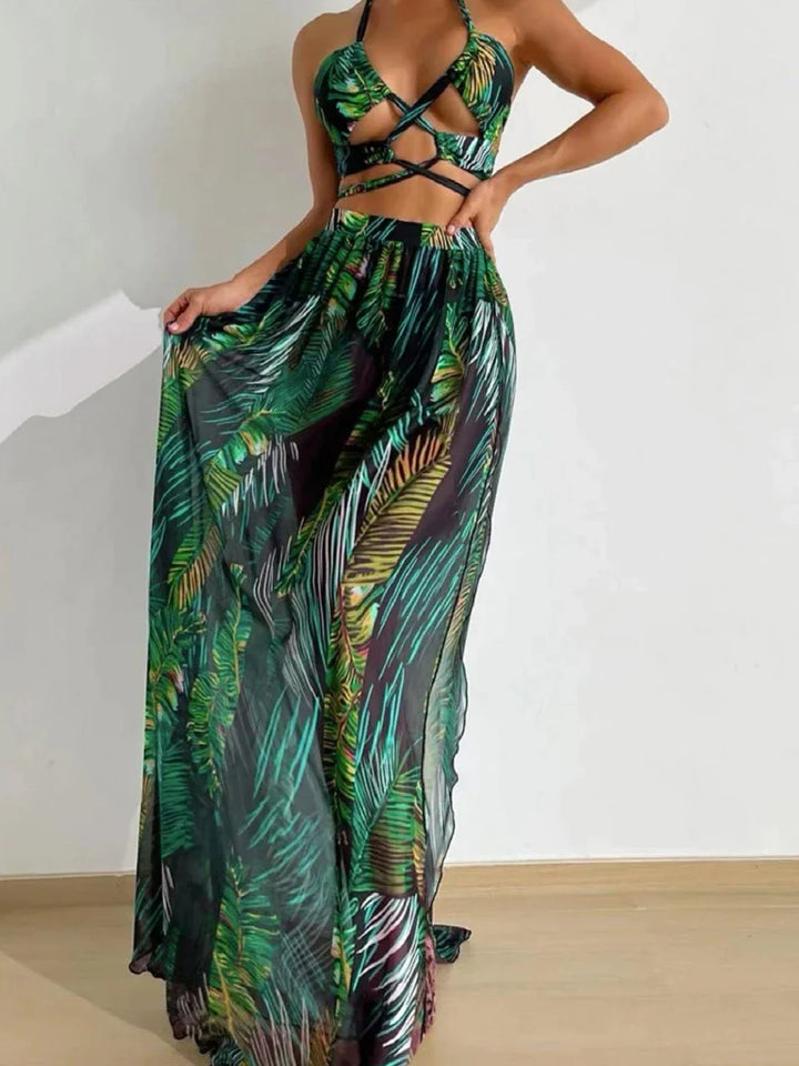Levoire | Bikini Tie-Dye Avec Bas Vert