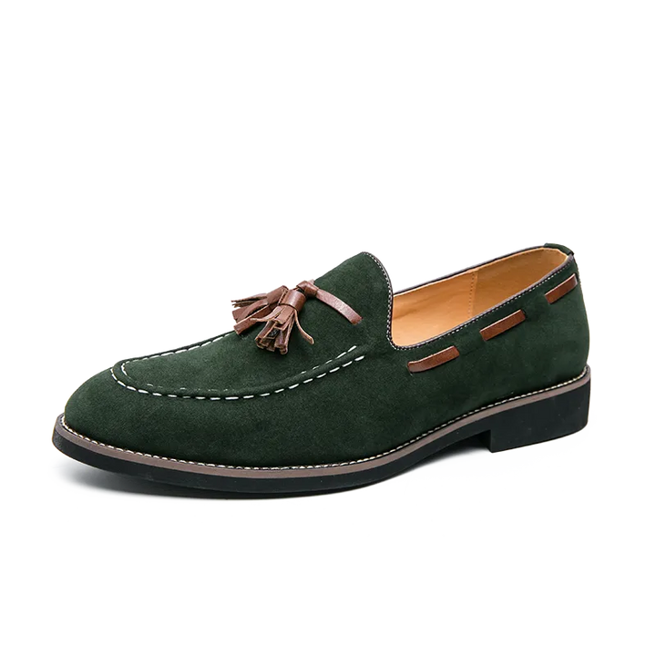 Levoire | Mocassins à glands Emeraude