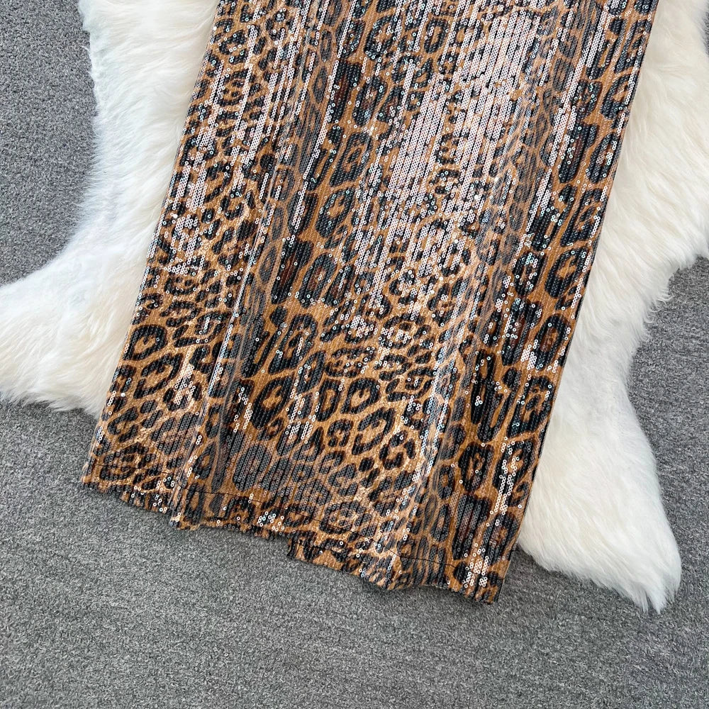 Levoire | Jupe En Simili Cuir Imprimé Léopard Pour Un Look Sauvage Et Moderne