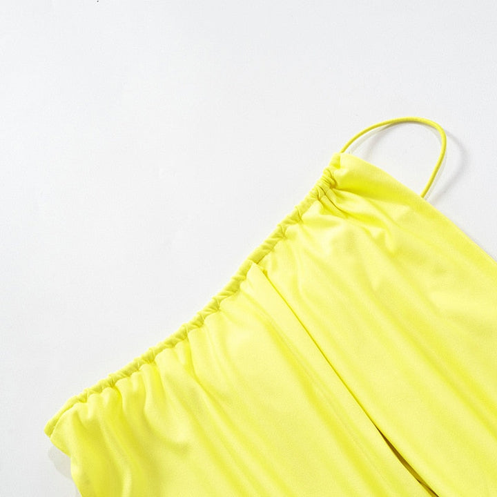 Levoire | Robe Mini À Dos Creux Jaune