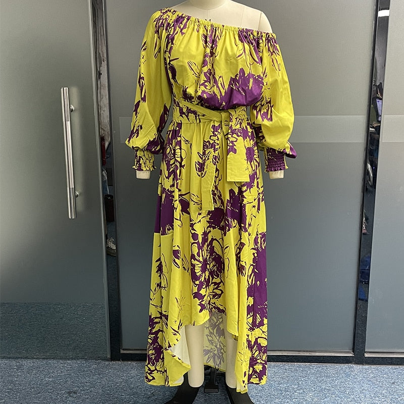 Levoire | Robe Maxi À Manches Longues Dénudées