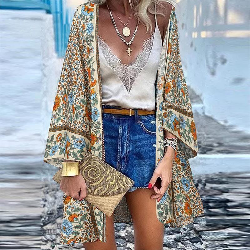 Levoire | Blouse Florale Décontractée Lâche Plage