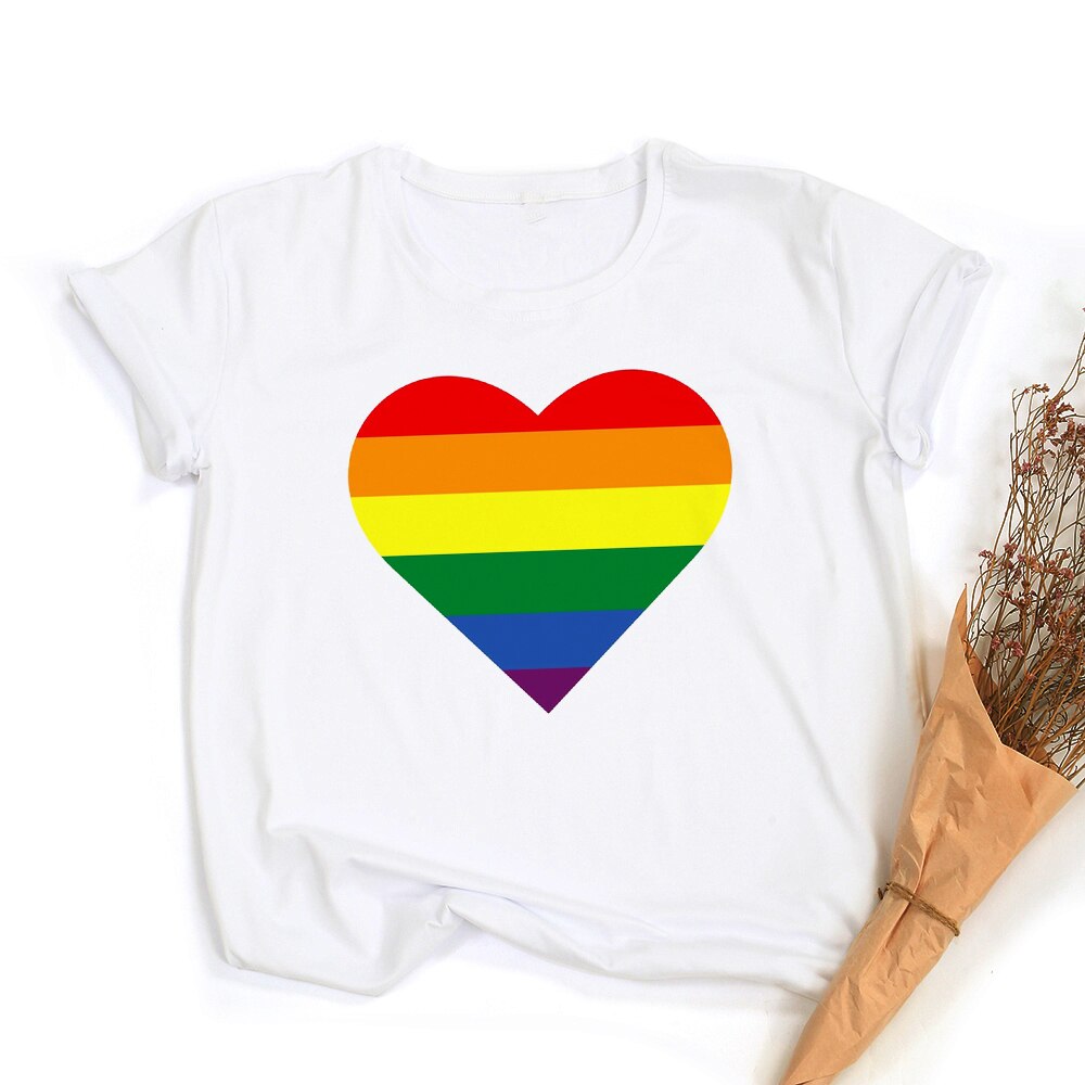 Levoire | Love Equality T-Shirt Graphique Arc-En-Ciel Lgbt Fierté Rétro Été
