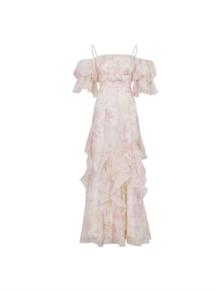 Levoire | Robe Longue Froncée À Épaules Dénudées