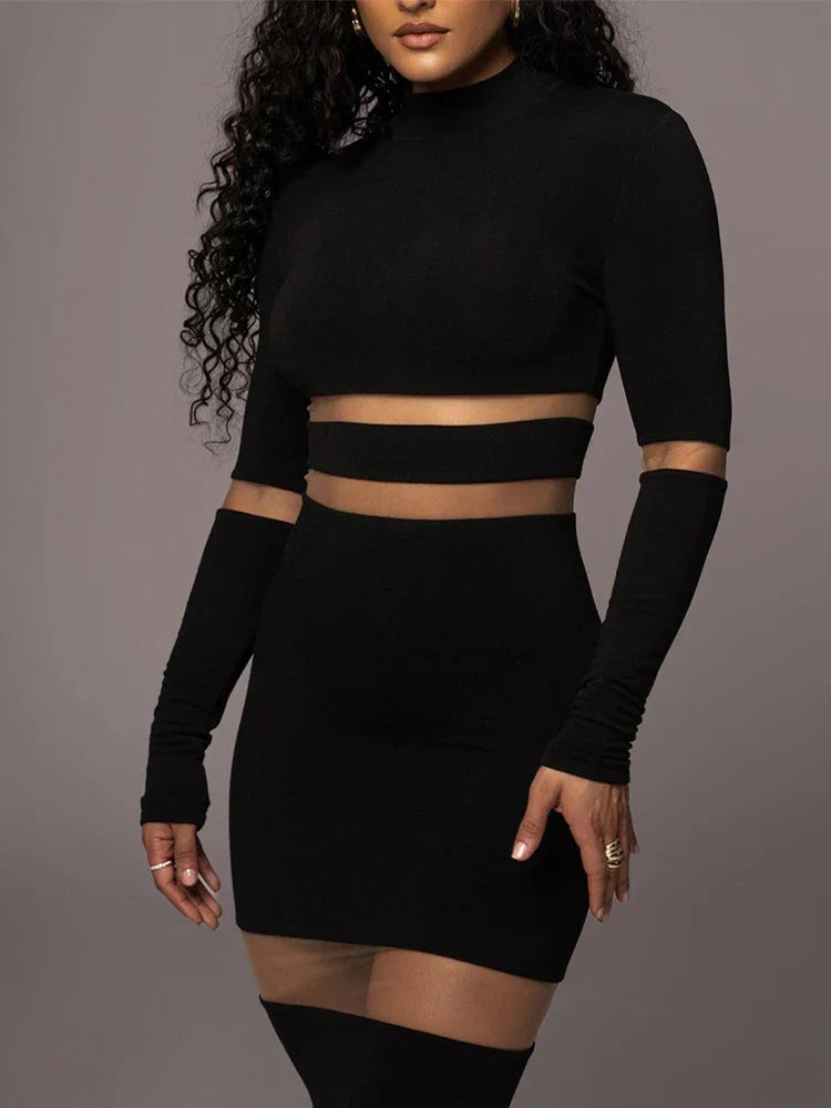 Levoire | Robe Midi Noire Élégante