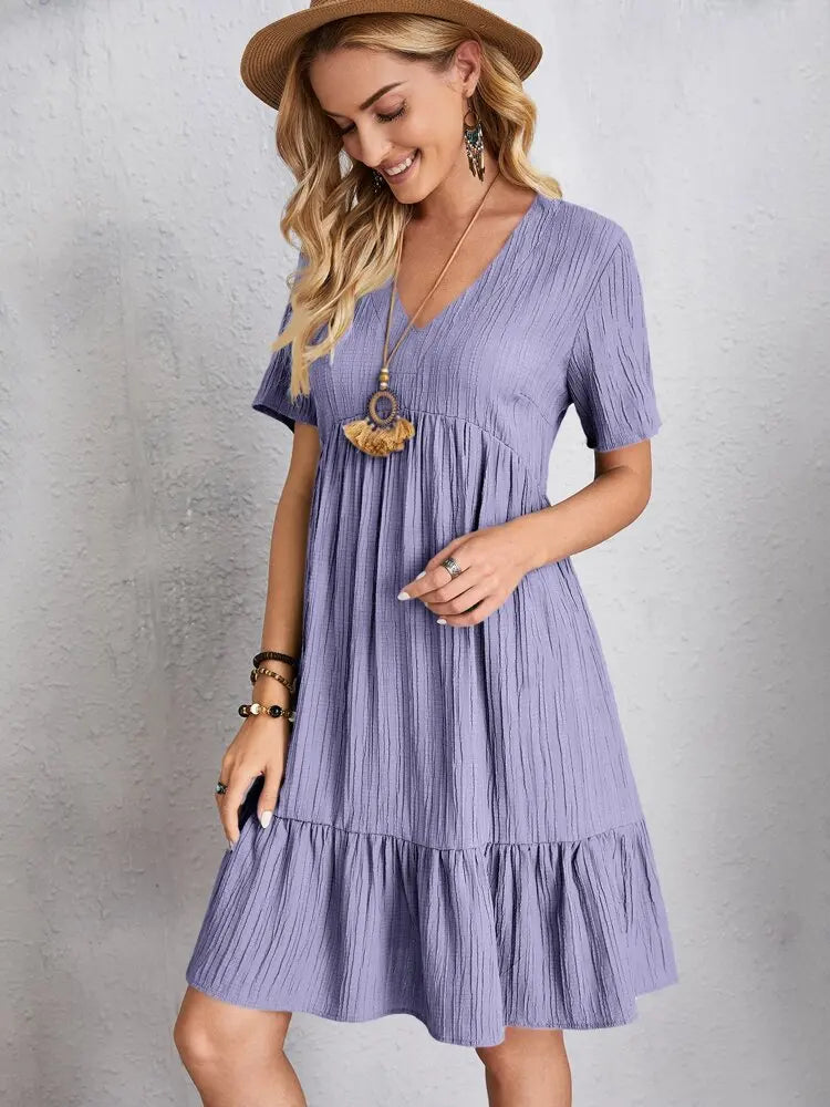 Levoire | Robe aérienne à décolleté en V Violet