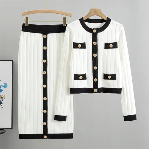 Levoire | Pull manches longues jupe boutons dorés