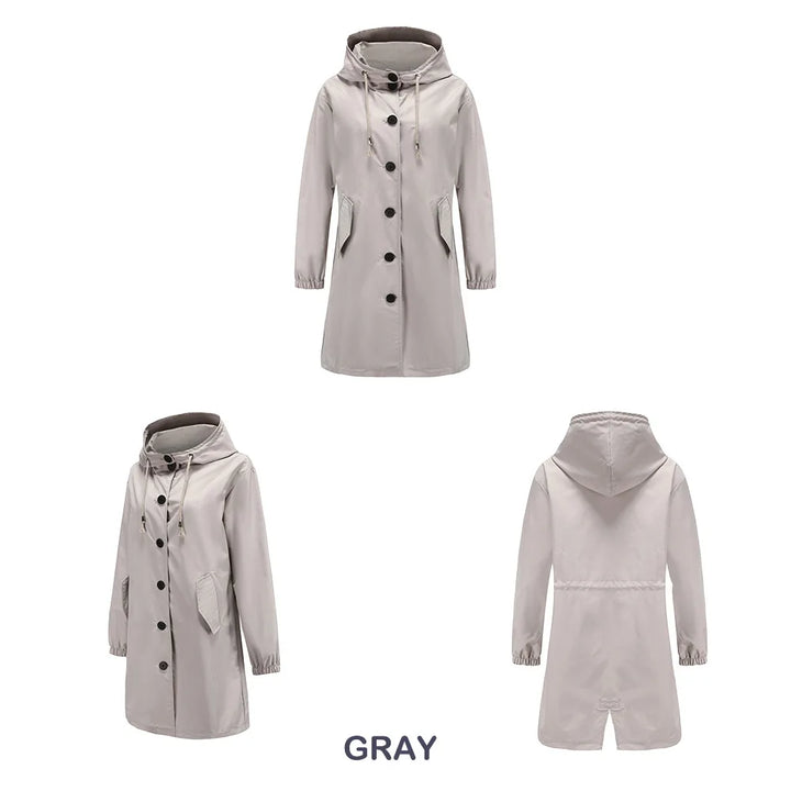 Levoire | Trench-Coat Avec Capuche Et Boutons Gris