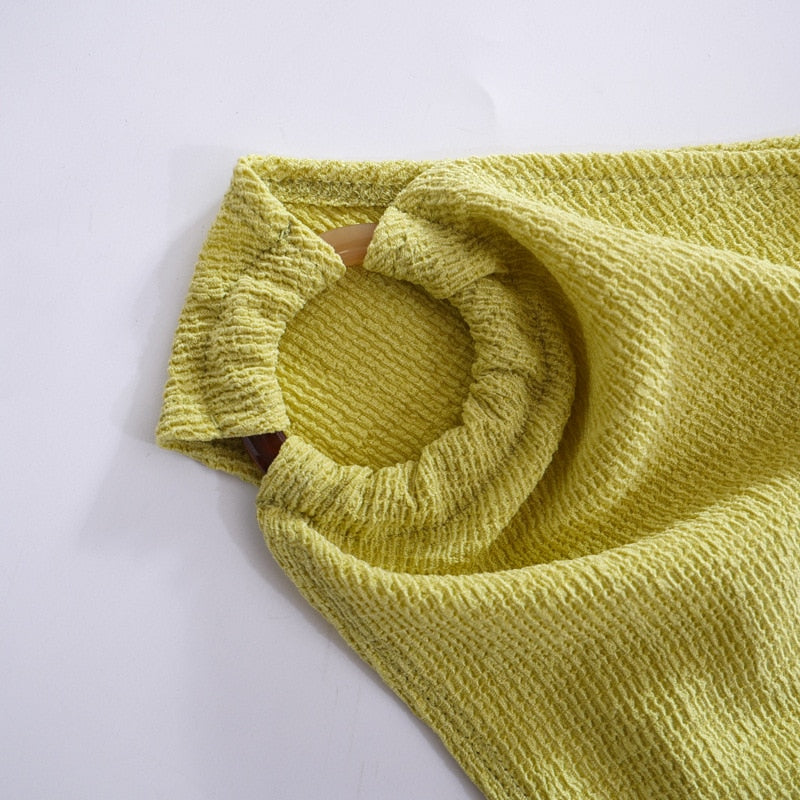 Levoire | Jaune Haut Bodycon Midi-Robe