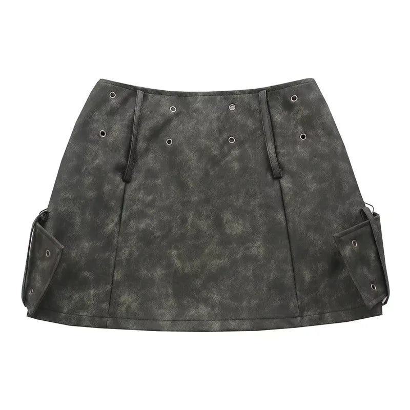 Levoire | Jupe Mini En Simili Cuir Y2K