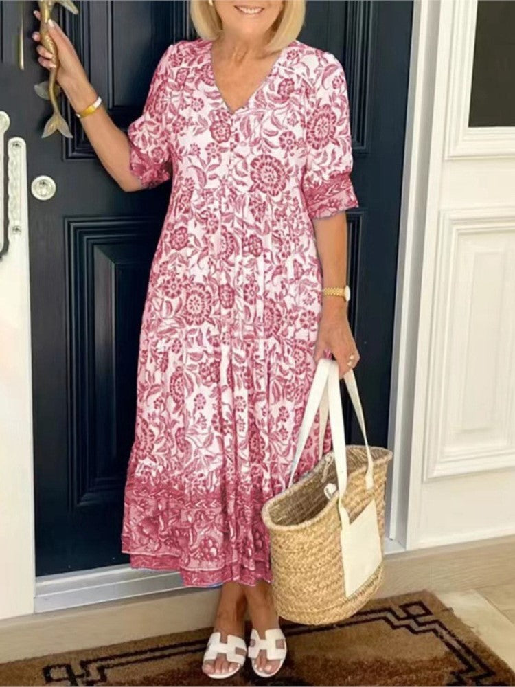 Levoire | Robe d'été décontractée Rose