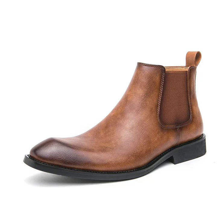 Levoire | Bottes en Cuir avec Fermeture Éclair pour Femmes Braun